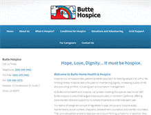 Tablet Screenshot of buttehospice.com